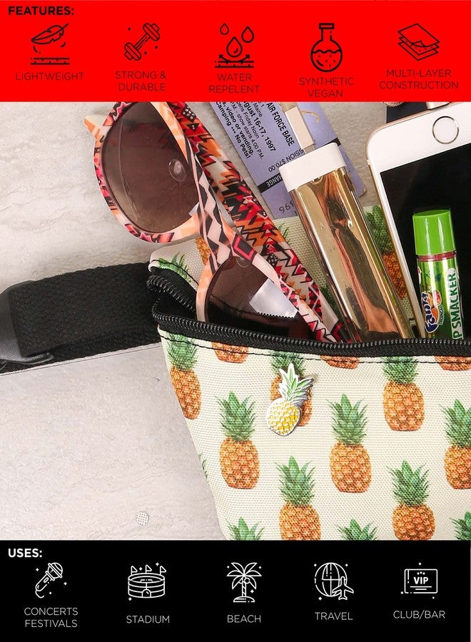 FYDELITY Pineapple Fanny Pack - Cute Festival Bag, Small Crossbody Bags for Women & Men, Fashionable Concert Rave Belt Waist 90s - Image 3